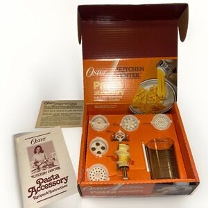 Oster Vintage 1983 Kitchen Center Pasta Accessory Attachment 939-65 Complete